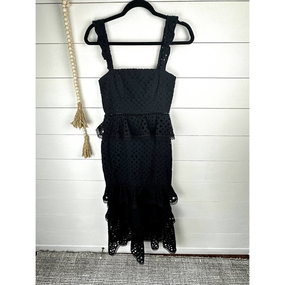 NWT (minor flaw) Revolve NBD Haze Midi Dress Black sz XS - Picture 1 of 11